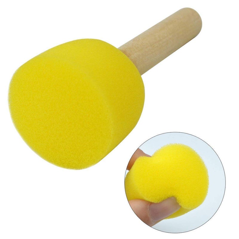 WAFJAMF 40-Pieces Assorted Size Round Sponges Brush Set, Paint Tools for Kids - Image 3